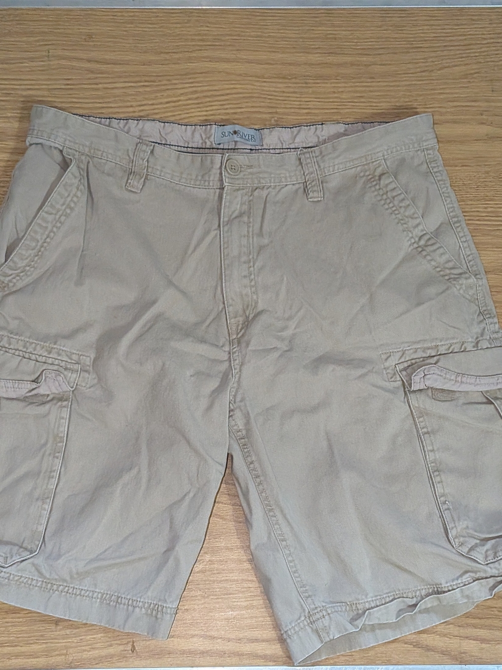 Sun River Men's Tan Cargo Shorts — Lightweight Utility Style